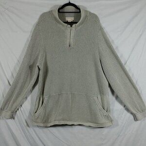 Carbon2Cobalt Men's Light Grey 100% COTTON Kanga Pouch Big&Tall Sweater Size XXL